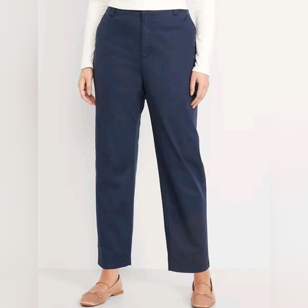 Old Navy High-Waisted OGC Chino Pant Tapered Straight Navy Blue Size XXL NWT